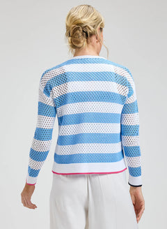 Zaket & Plover Pointelle Zip Cardigan