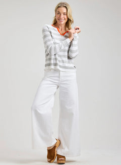 Zaket & Plover Stripe Henley Sweater