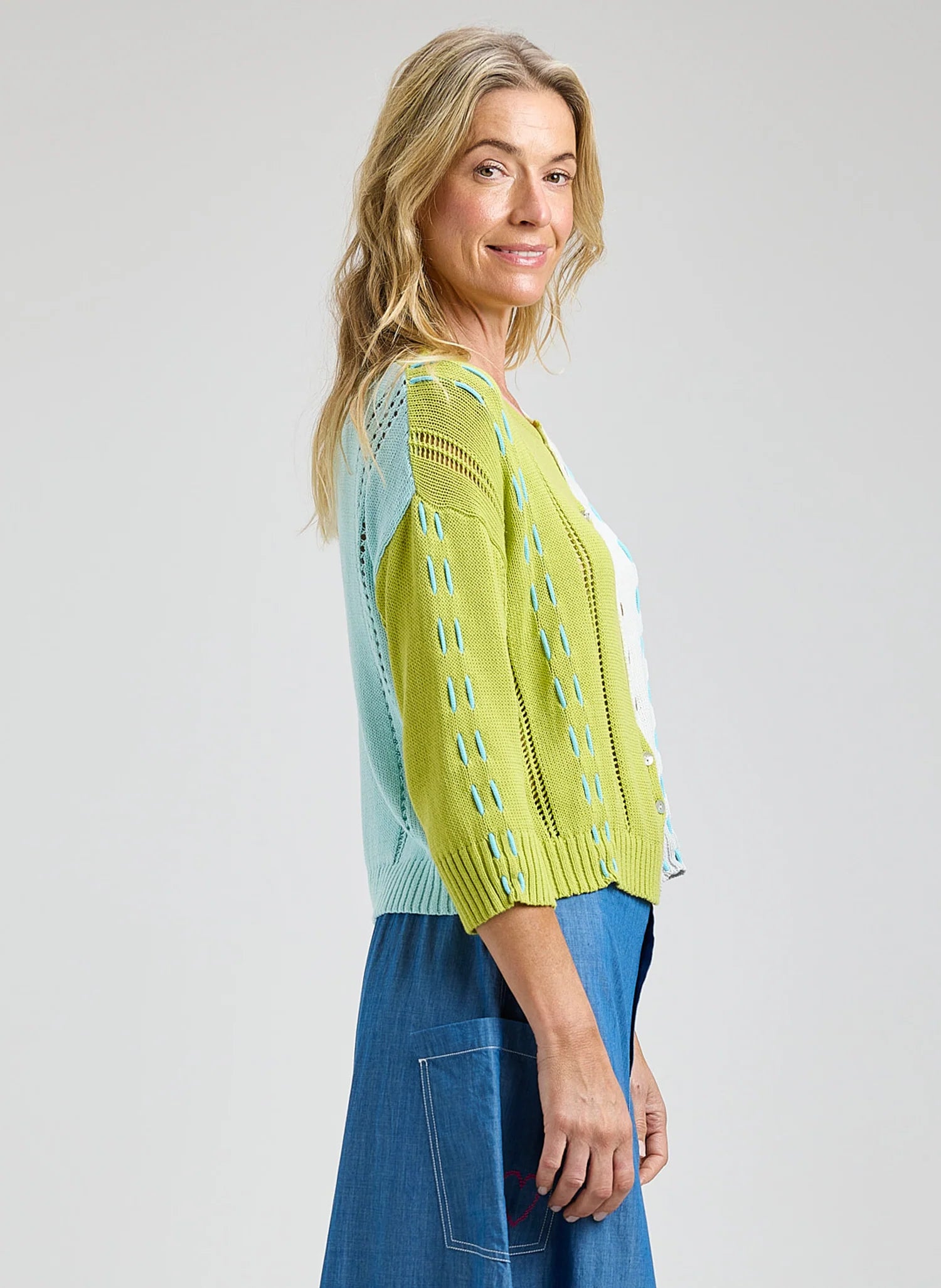 Zaket & Plover Thread Detail Cardigan