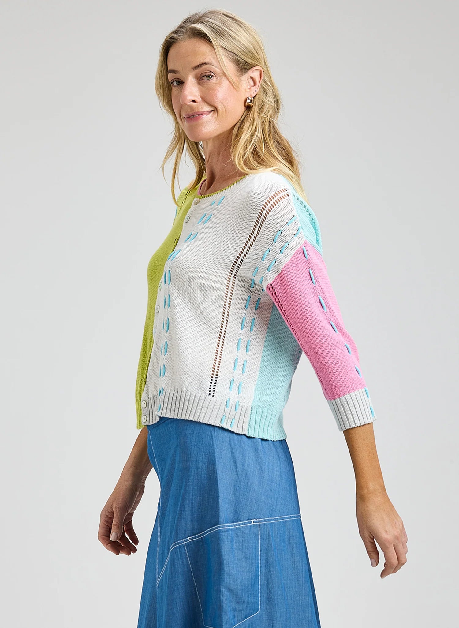 Zaket & Plover Thread Detail Cardigan