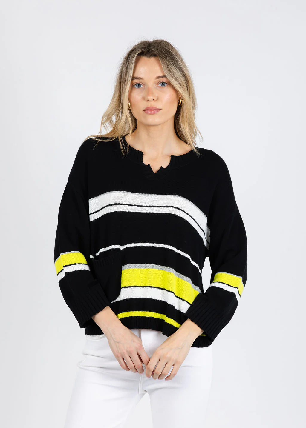 Zaket & Plover Crop Stripe Sweater