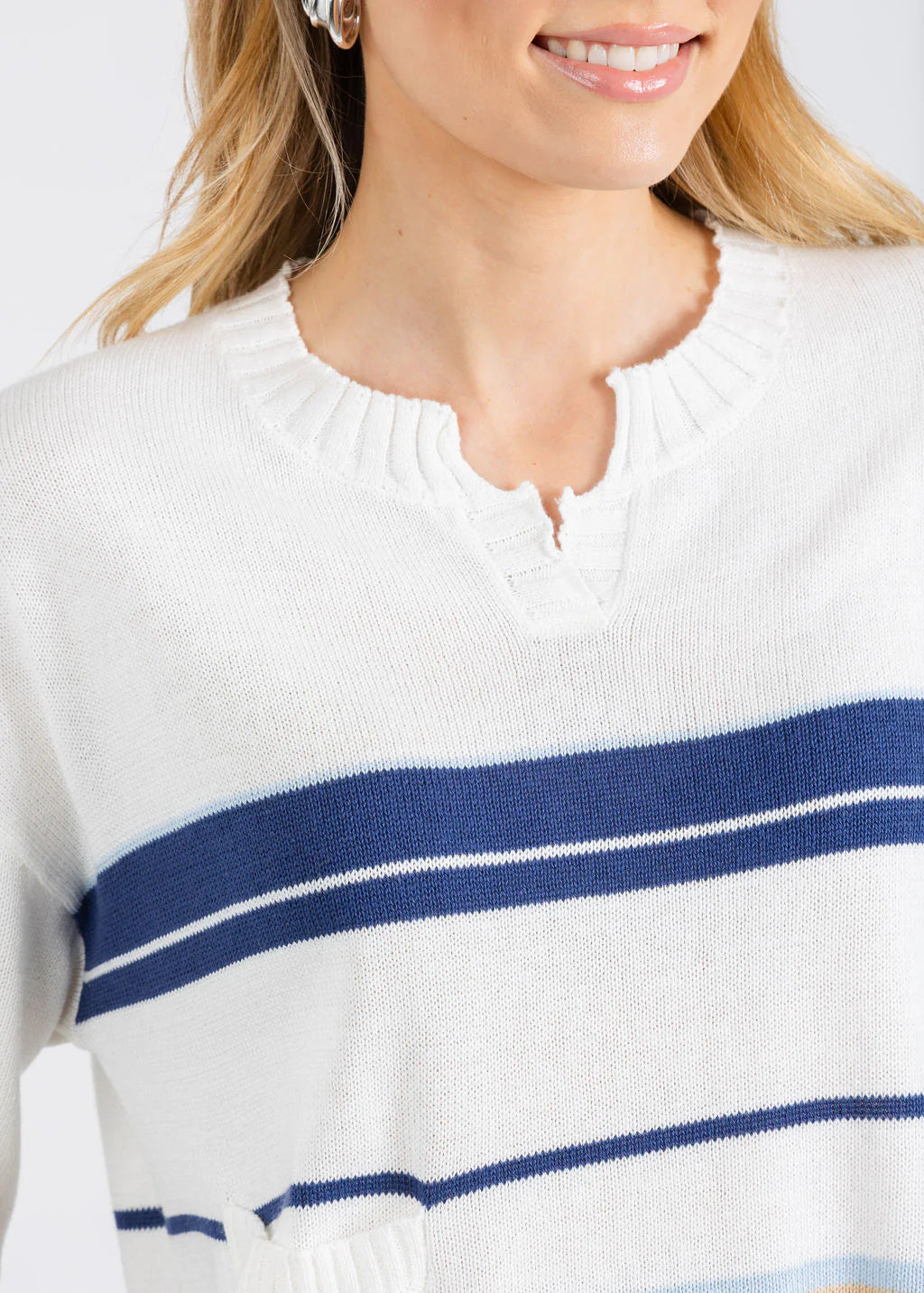Zaket & Plover Crop Stripe Sweater