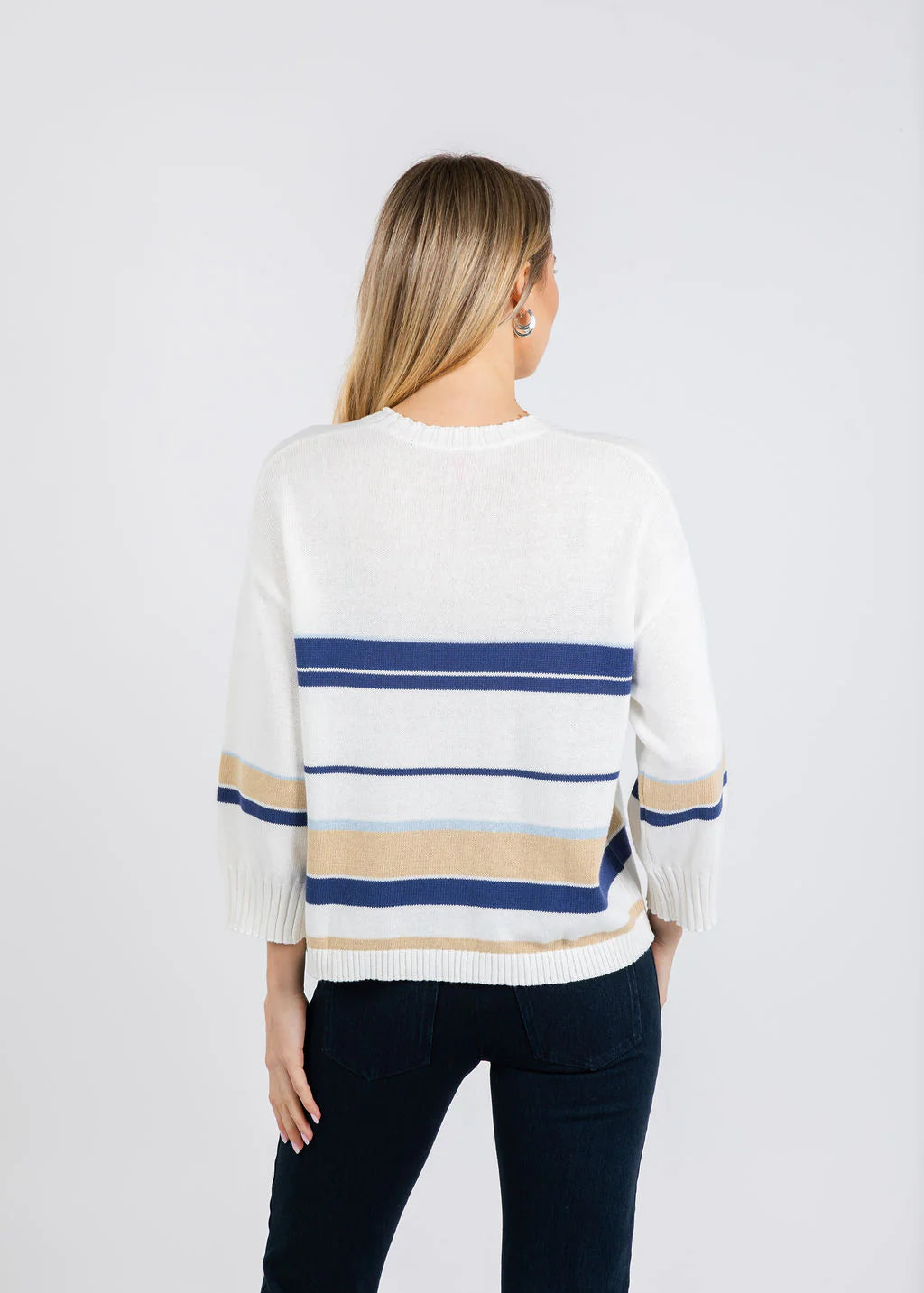 Zaket & Plover Crop Stripe Sweater