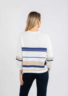 Zaket & Plover Crop Stripe Sweater