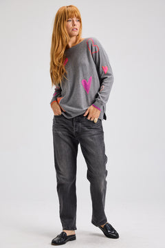 Zaket & Plover Intarsia Hearts Sweater