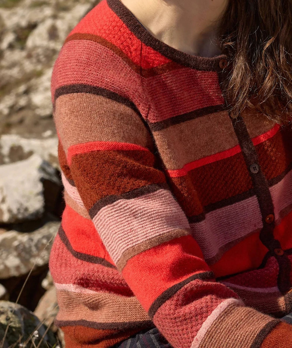 Mansted Amina Striped Wool Cardigan
