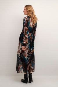 Cream Jasmina Long Dress - Zally Fit