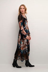 Cream Jasmina Long Dress - Zally Fit