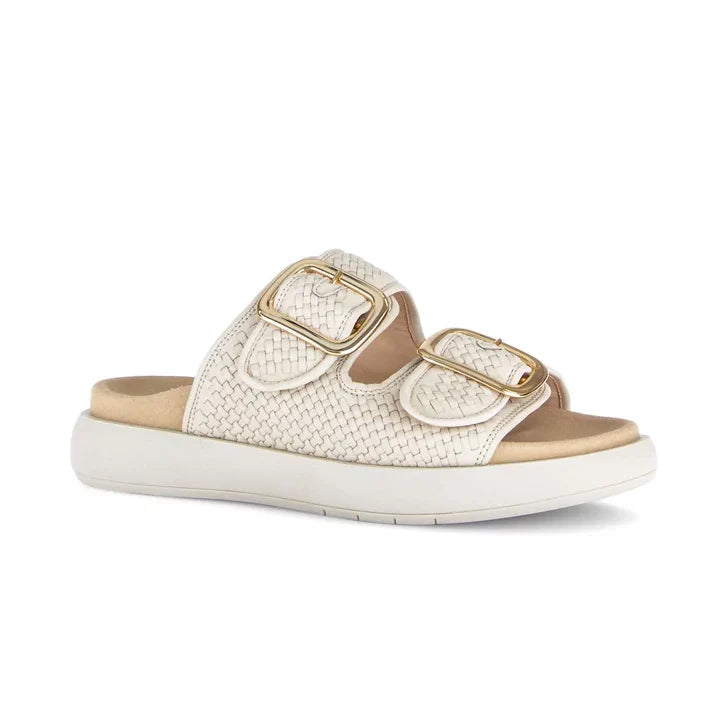 Gabor Woven Large Buckle Sandal