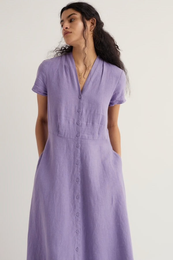 Seasalt Carved Wood Linen Dress