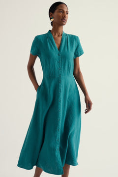 Seasalt Carved Wood Linen Dress