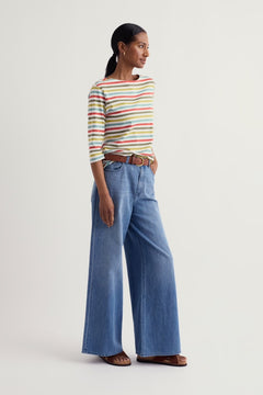 Seasalt Cotton 3/4 Sleeve Sailor Shirt