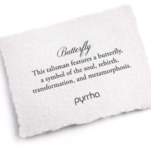 Load image into Gallery viewer, Pyrrha &quot;Butterfly&quot; Talisman Necklace with 16&quot; Fine Curb Chain (1.5mm)