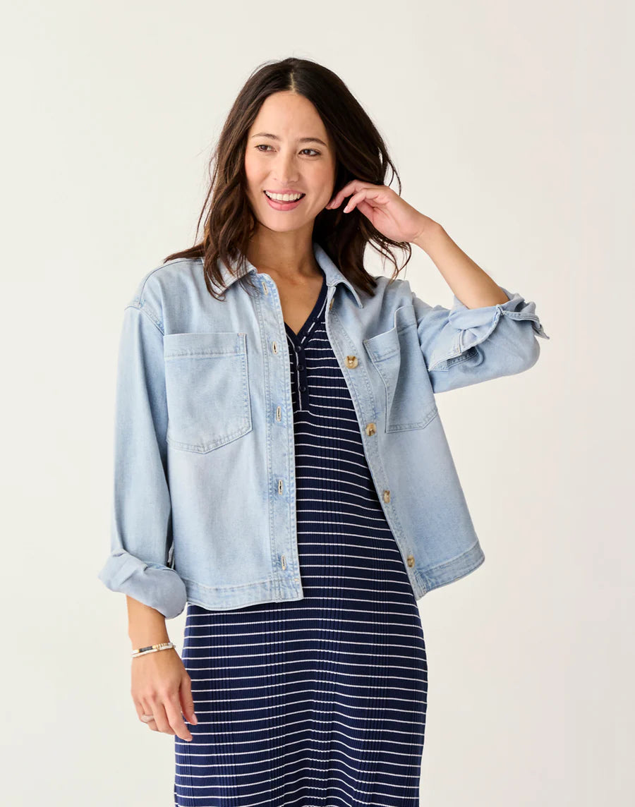 Carve Designs Flora Denim Shacket
