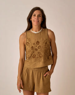 Carve Designs Lou Linen Tank