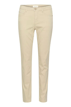 Cream Ann Twill Pant- Coco Fit