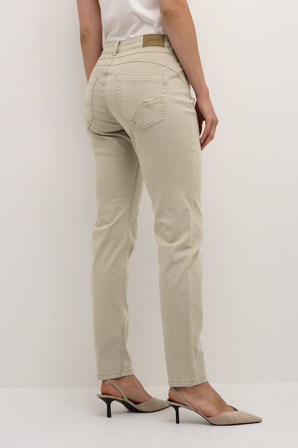 Cream Ann Twill Pant- Coco Fit