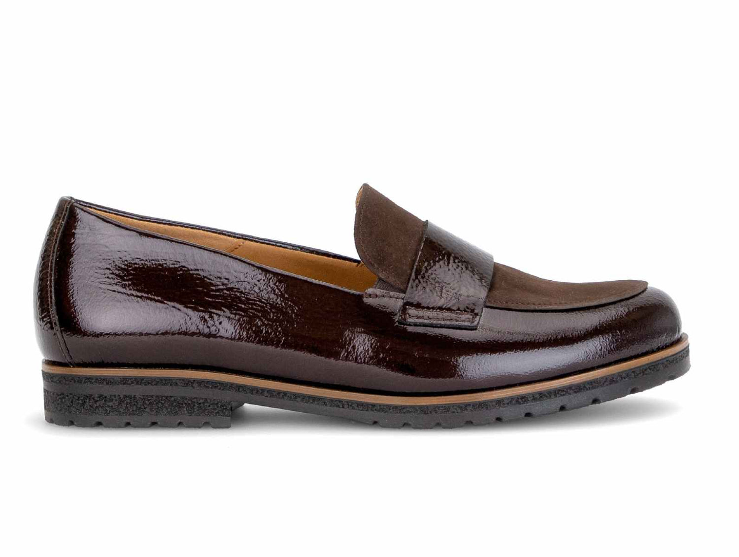 Gabor Payton Mixed Media Loafer (Mocha)