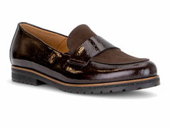 Gabor Payton Mixed Media Loafer (Mocha)