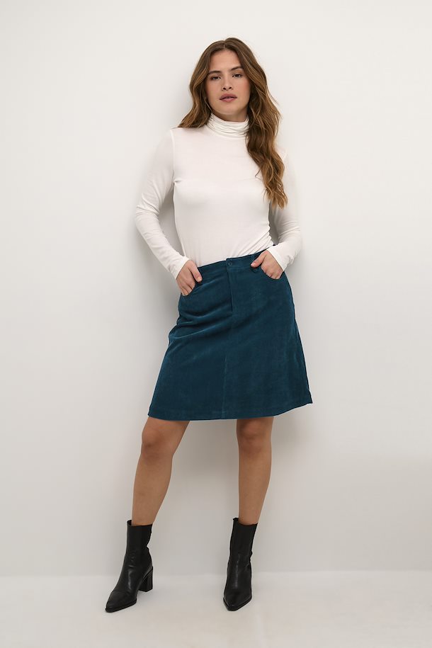 Cream Cory Cord Skirt