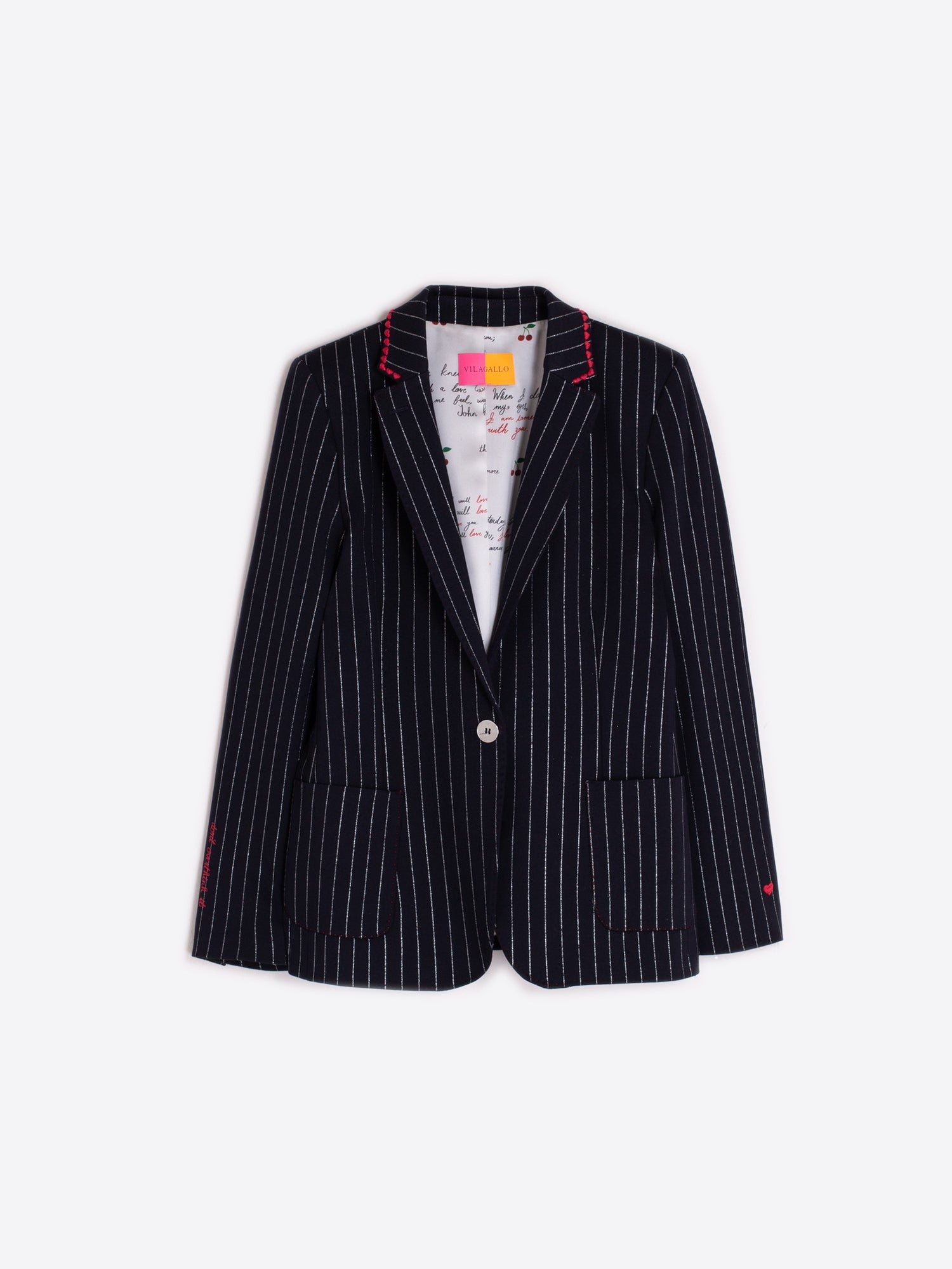 Vilagallo Harlow Pinstripe Blazer
