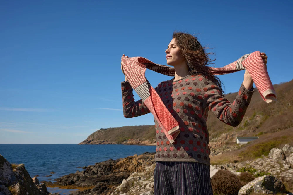 Mansted Joan Dot Cotton Merino Crewneck