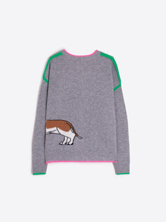 Vilagallo Intarsia Dachshund Sweater