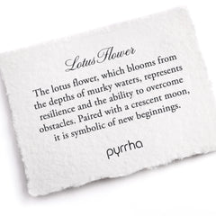 Pyrrha "Lotus Flower" Talisman 18" Fine Curb Chain (1.5mm)