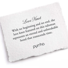 🇨🇦Pyrrha "Love Knot" Talisman Necklace with 18" Fine Curb Chain (1.5mm)