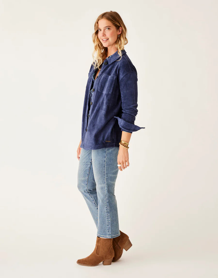 Carve Designs Hudson Stretch Cord Shacket