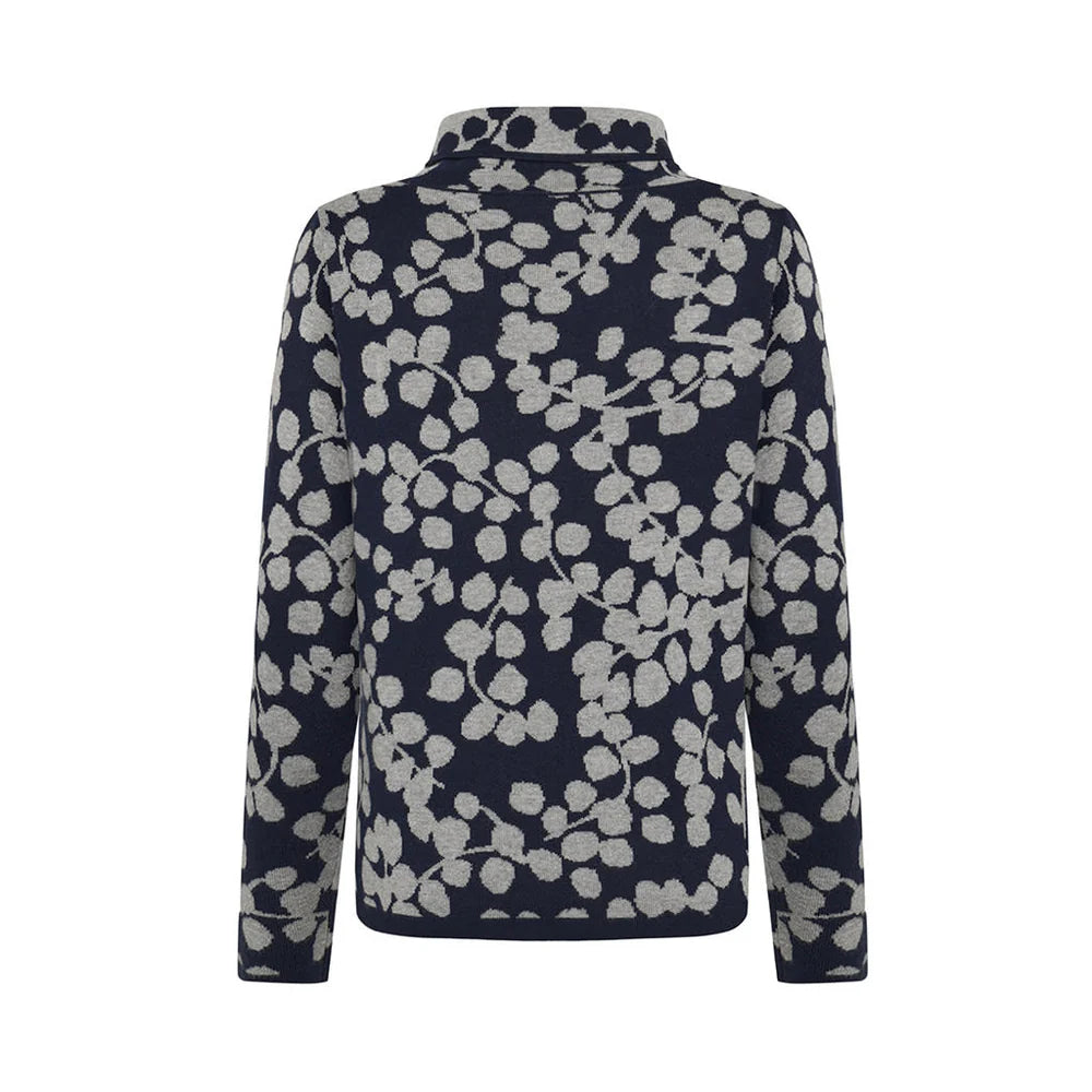 Mansted Nanna Cotton Floral Mockneck Sweater
