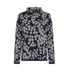 Mansted Nanna Cotton Floral Mockneck Sweater
