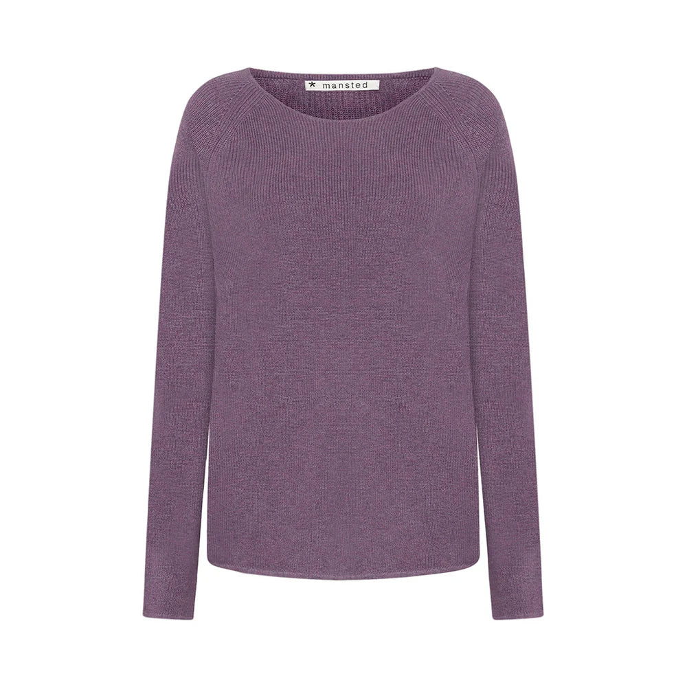 Mansted Nectarine Cotton Rib Scoop Hem Sweater