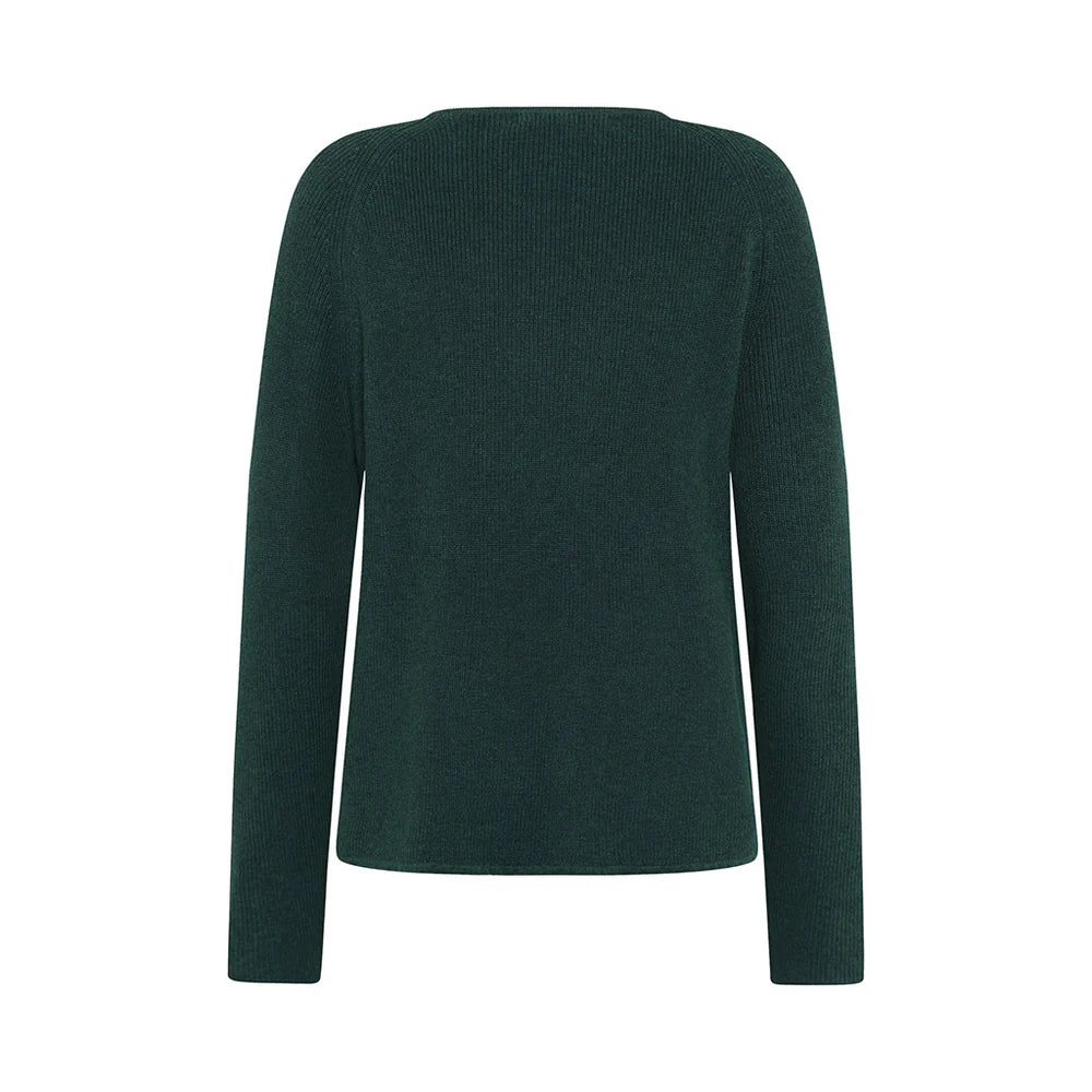 Mansted Nectarine Cotton Rib Scoop Hem Sweater