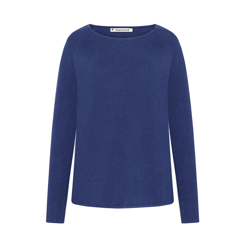 Mansted Nectarine Cotton Rib Scoop Hem Sweater