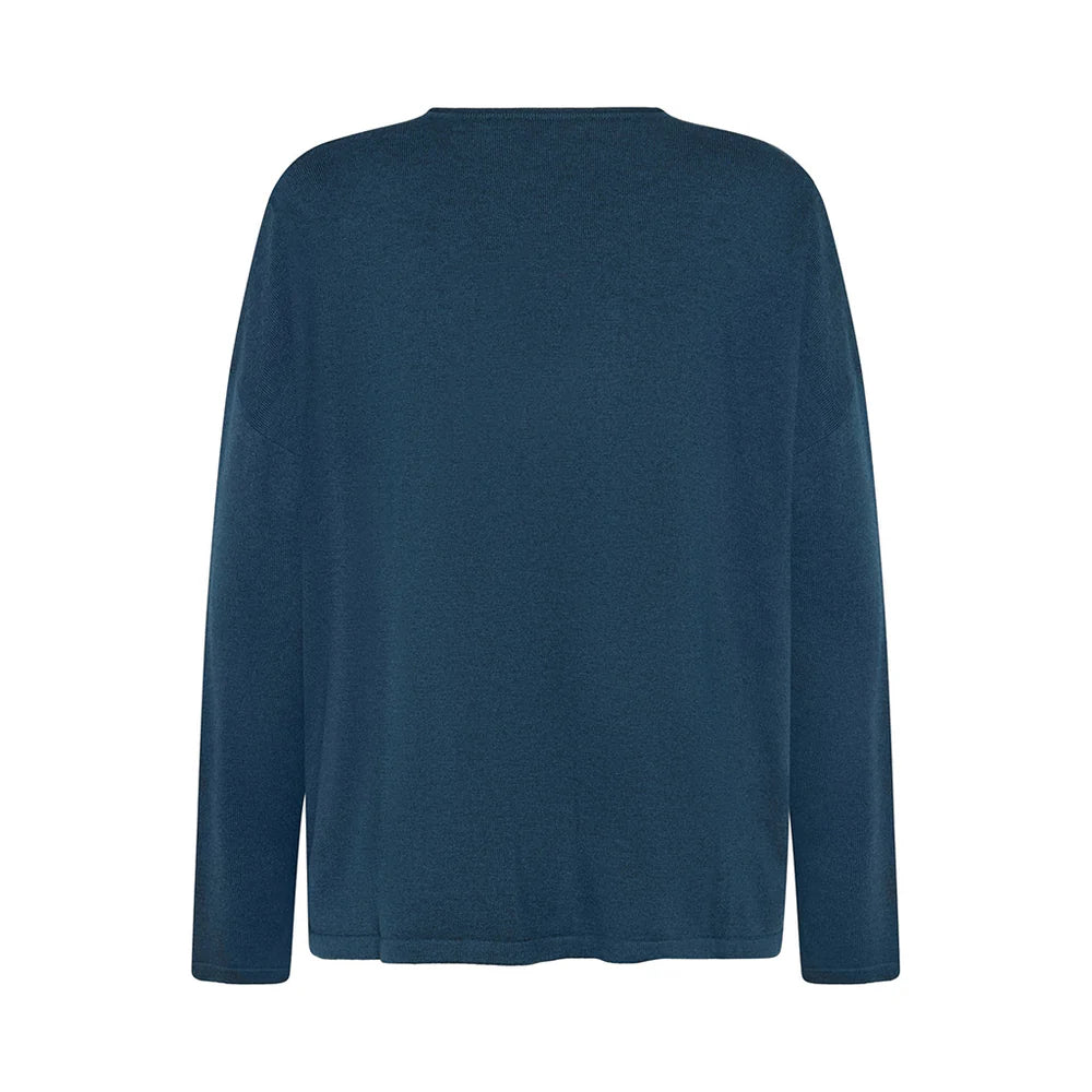 Mansted Nickie Boxy V-Neck Cotton Wool Sweater