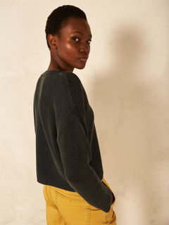 Nile Cotton V-Neck Sweater