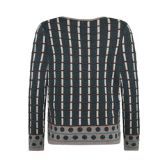 Mansted Oda Cotton Stripe Dot Crewneck Sweater