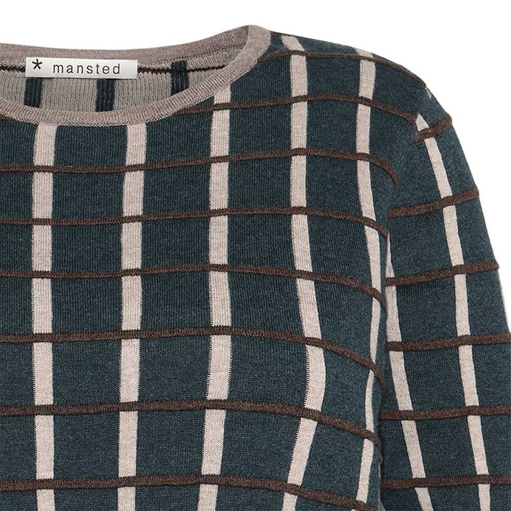 Mansted Oda Cotton Stripe Dot Crewneck Sweater