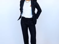 Vilagallo Harlow Pinstripe Blazer