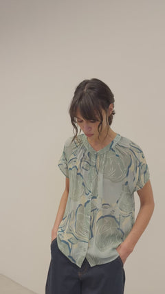 Nile Short Sleeve Chiffon Blouse
