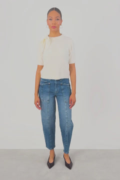 Oui Barrel Leg Jeans