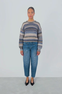 Oui Striped Pullover