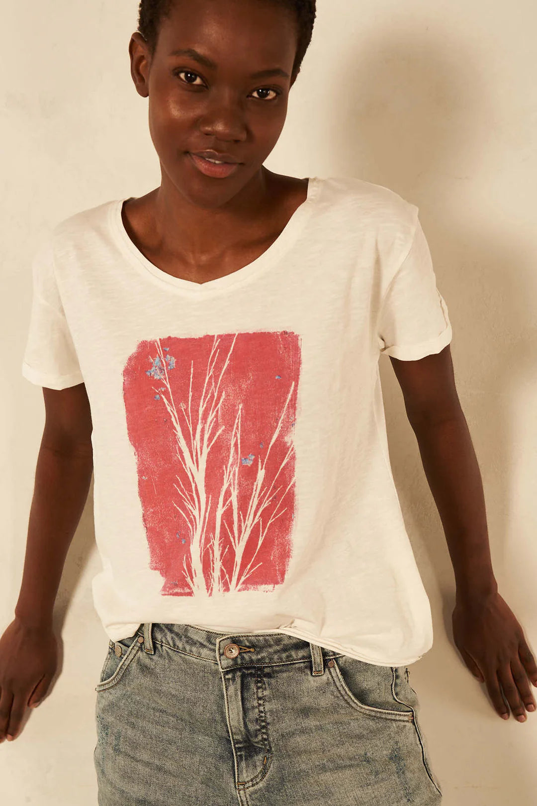 Nile Slub Printed Cotton T-Shirt