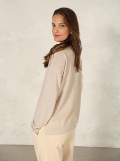 Nile Ribbed Detail Boatneck Merino Sweater
