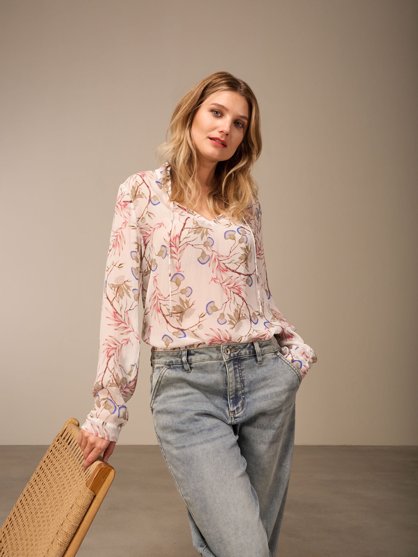 Nile Tie Neck Chiffon Blouse