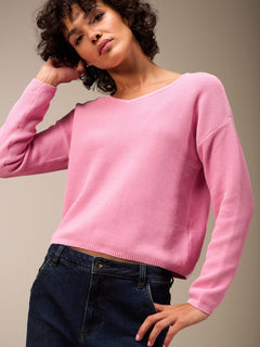 Nile V-Neck Cotton Sweater