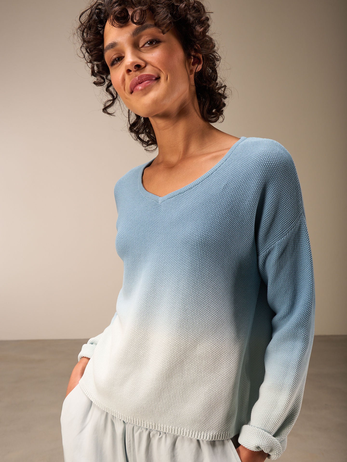 Nile V-Neck Cotton Sweater