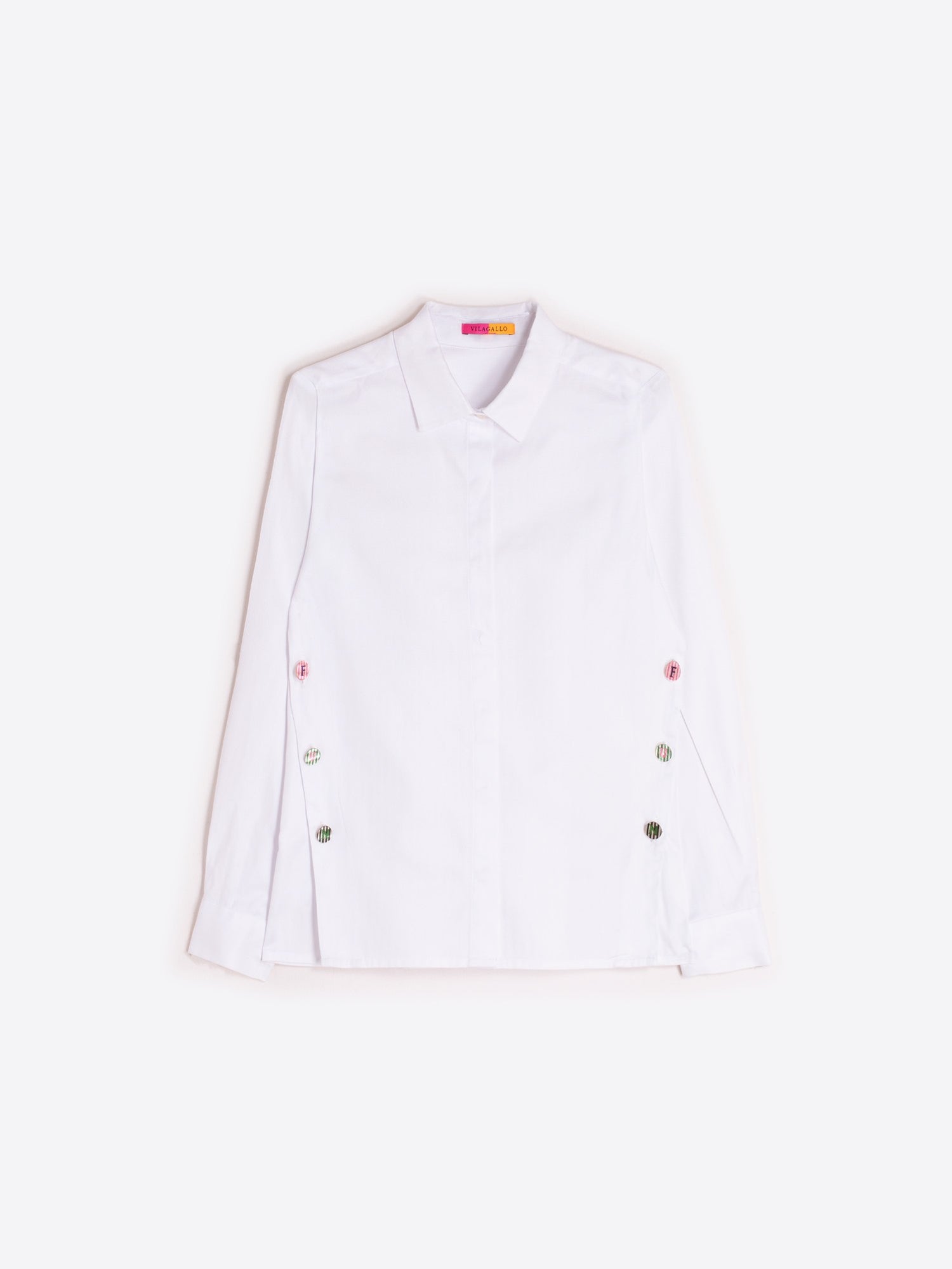 Vilagallo Side Fun Button Blouse