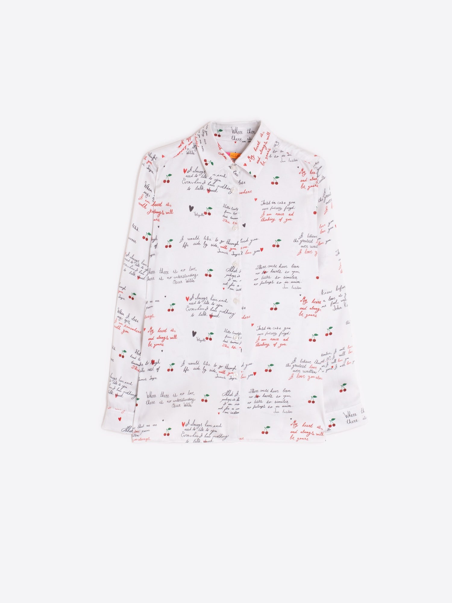 Vilagallo Cherry And Letters Blouse